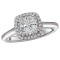 Halo Semi-Mount Diamond Ring