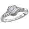 Halo Semi-Mount Diamond Ring
