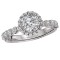 Halo Semi-Mount Diamond Ring