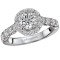 Halo Semi-Mount Diamond Ring