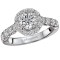 Halo Semi-Mount Diamond Ring