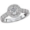 Halo Semi-Mount Diamond Ring