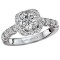 Halo Semi-Mount Diamond Ring