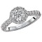 Halo Semi-Mount Diamond Ring