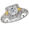 Two Tone Semi-Mount Diamond Ring