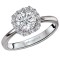 Halo Semi-Mount Diamond Ring