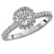 Halo Semi-Mount Diamond Ring