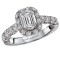 Halo Semi-Mount Diamond Ring