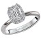 Halo Semi-Mount Diamond Ring