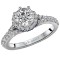 Sapphire and Diamond Semi-Mount Ring