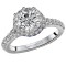 Sapphire and Diamond Semi-Mount Ring
