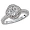 Halo Semi-Mount Diamond Ring