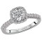 Halo Semi-Mount Diamond Ring