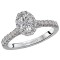 Halo Semi-Mount Diamond Ring