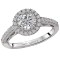 Halo Semi-Mount Diamond Ring