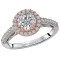 Two Tone Semi-Mount Diamond Ring