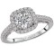 Halo Semi-Mount Diamond Ring