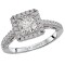 Halo Semi-Mount Diamond Ring