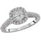Halo Semi-Mount Diamond Ring