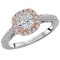 Two Tone Semi-Mount Diamond Ring