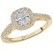 Halo Semi-Mount Diamond Ring