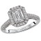 Halo Semi-Mount Diamond Ring