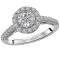 Halo Semi-Mount Diamond Ring