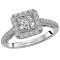 Halo Semi-Mount Diamond Ring