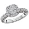 Halo Semi-Mount Diamond Ring
