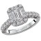 Halo Semi-Mount Diamond Ring