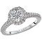 Halo Semi-Mount Diamond Ring