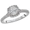 Halo Semi-Mount Diamond Ring