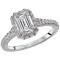 Halo Semi-Mount Diamond Ring