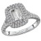 Halo Semi-Mount Diamond Ring