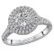 Halo Semi-Mount Diamond Ring