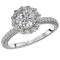 Halo Semi-Mount Diamond Ring