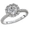 Halo Semi-Mount Diamond Ring
