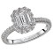 Halo Semi-Mount Diamond Ring
