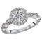 Halo Semi-Mount Diamond Ring