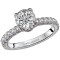 Peg Head Semi-Mount Diamond Ring