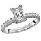 Peg Head Semi-Mount Diamond Ring