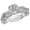 Peg Head Semi-Mount Diamond Ring