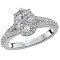 Sapphire and Diamond Semi-Mount Ring