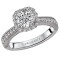 Halo Semi-Mount Diamond Ring