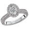Halo Semi-Mount Diamond Ring