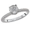 Peg Head Semi-Mount Diamond Ring