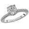 Peg Head Semi-Mount Diamond Ring