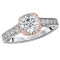 Two Tone Semi-Mount Diamond Ring