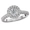 Halo Semi-Mount Diamond Ring