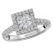 Halo Semi-Mount Diamond Ring
